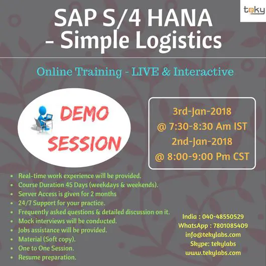 SAP Simple Logistics (With images)