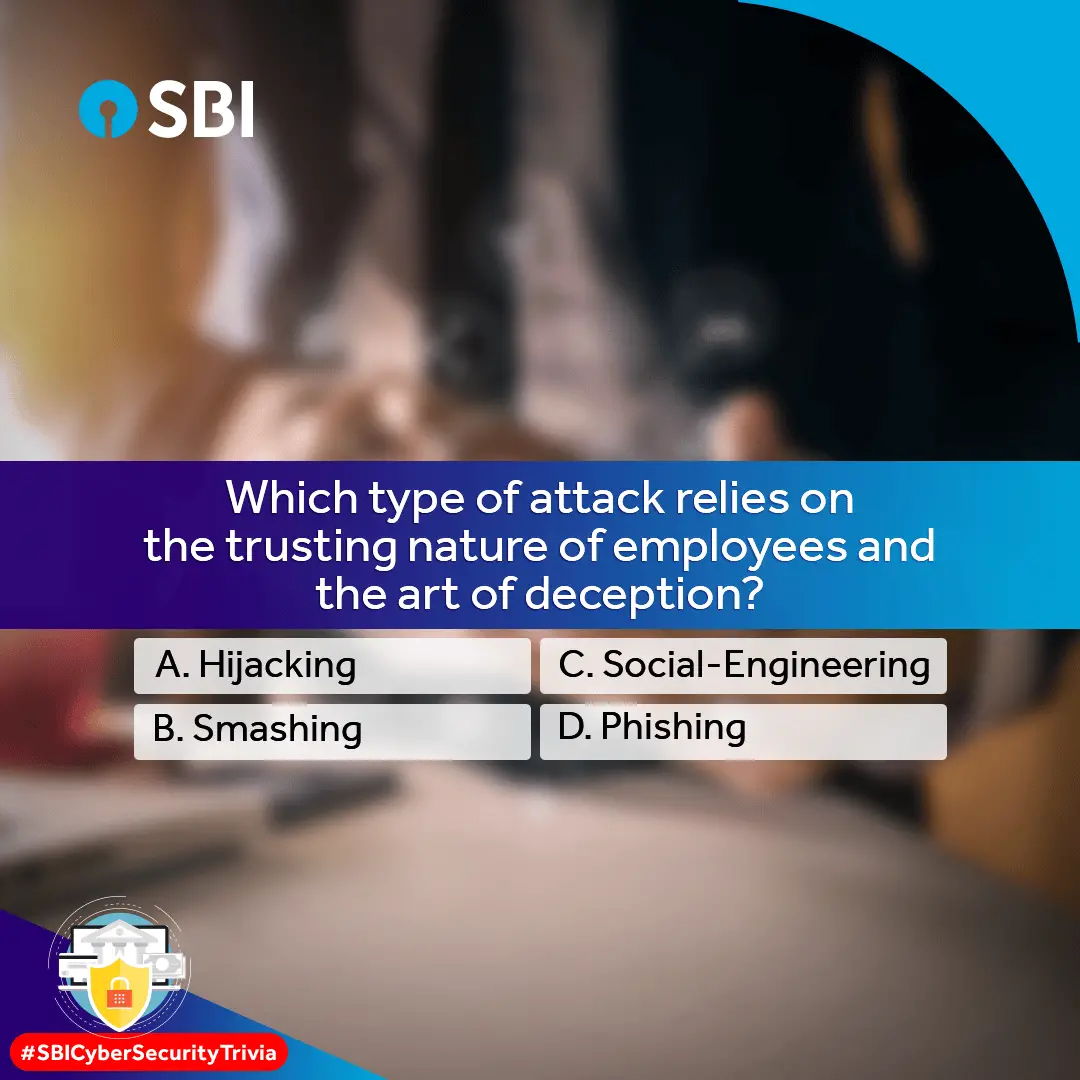 #SBICyberSecurityTrivia Are you ready for the next question of the ...