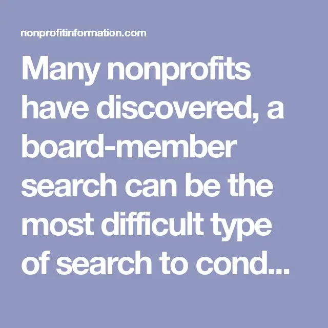 Six Rules for Finding Members for a Nonprofitâs Board of Directors ...