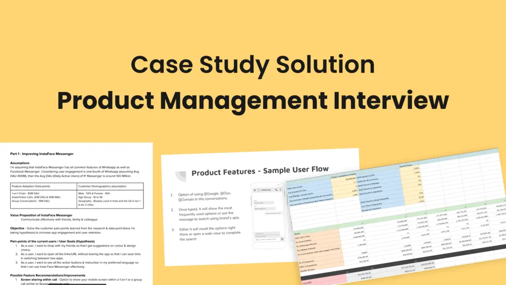 Solution of a Product case study interview round