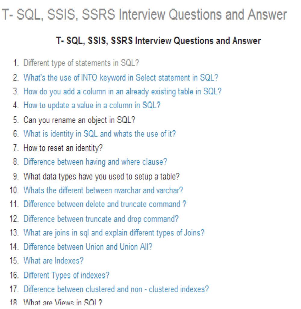 Sql server 2012 interview questions and answers pdf ...