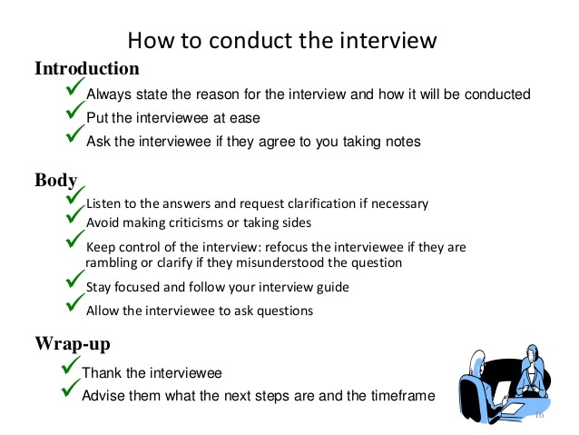 Steps for effective interviewing