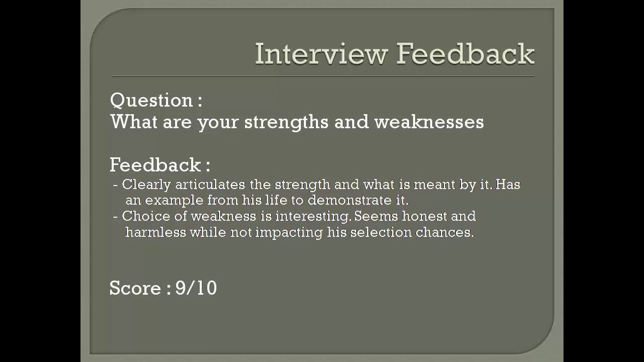 Strengths and Weaknesses