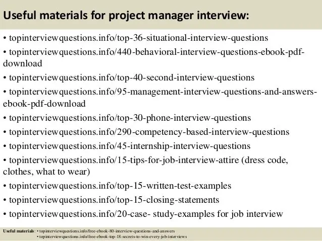 Top 10 project manager interview questions and answers