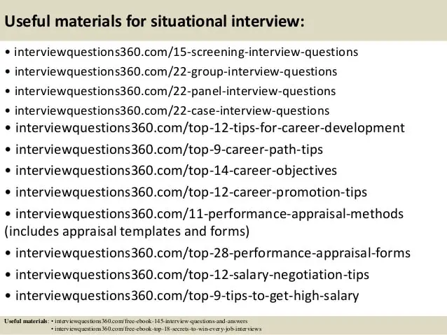 Top 10 situational interview questions and answers