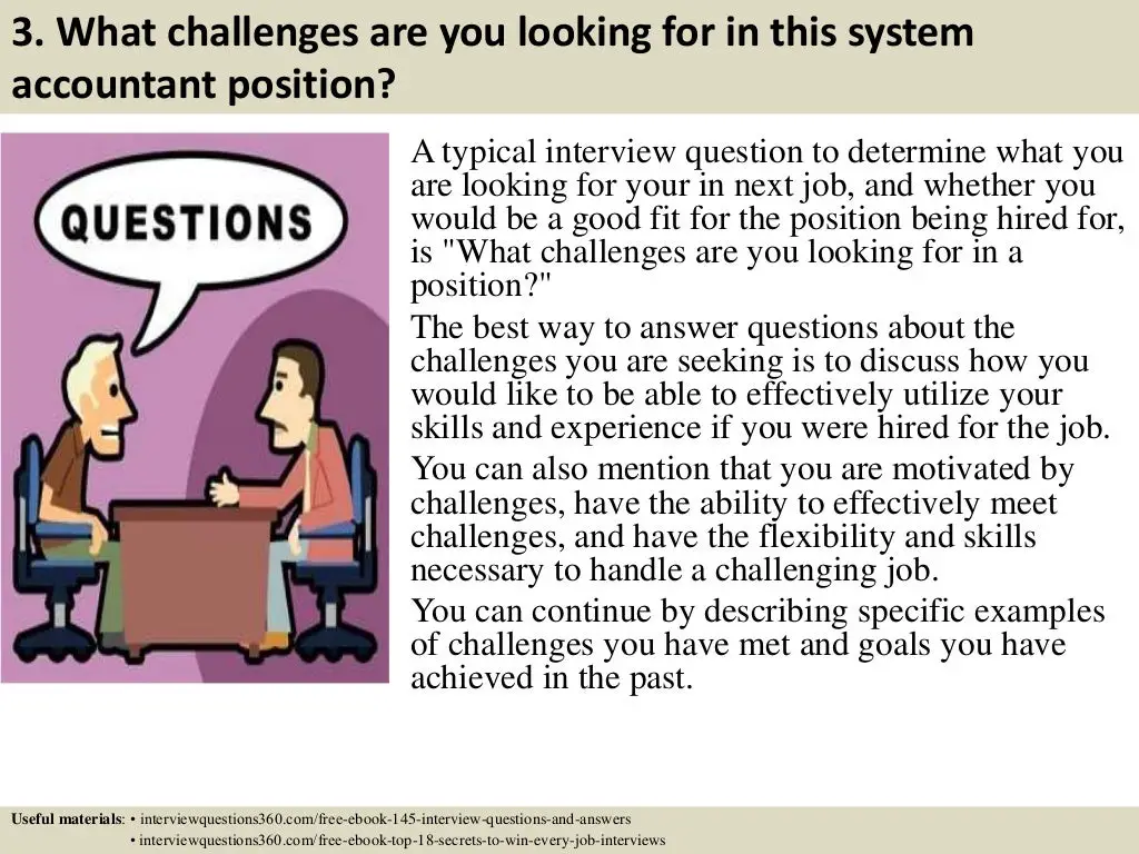 Top 10 system accountant interview questions and answers