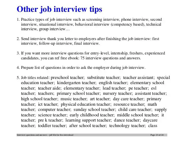 Top 20 Interview Questions and Responses