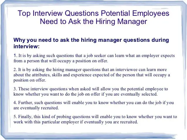 Top interview questions potential employees need to ask ...
