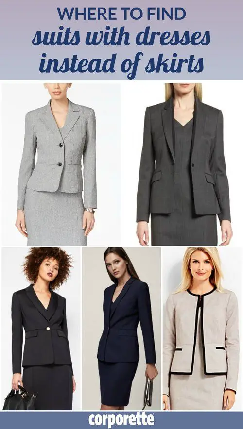 Where to Find Suits With Dresses (Instead of Skirts or ...