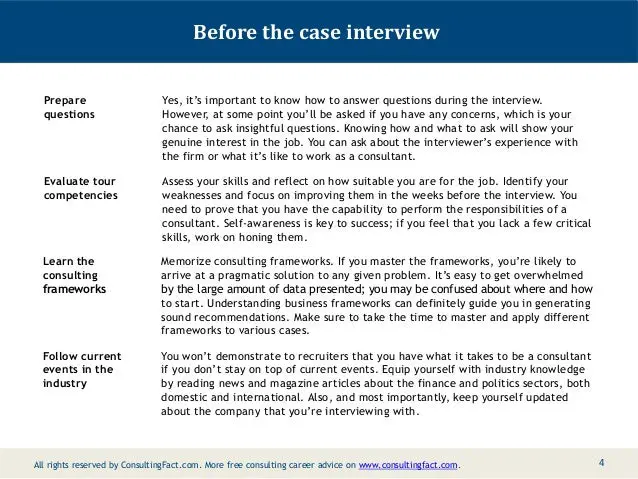 Written Case Study Interview